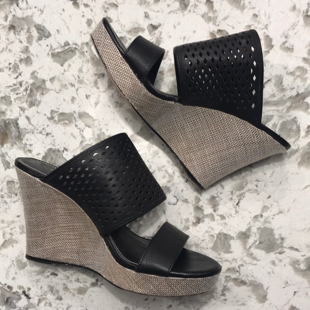 Charles by Charles David Black wedges. Women’s 7.5